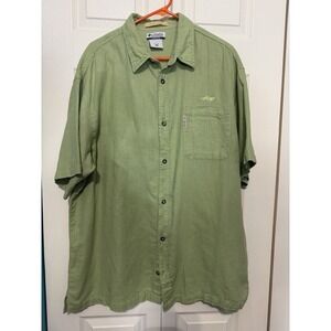 Columbia Men's Short Sleeve‎ 50% Linen Shirt Size XXL
